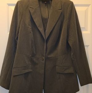 Lane Bryant One Button Blazer - Grey/Gray Color